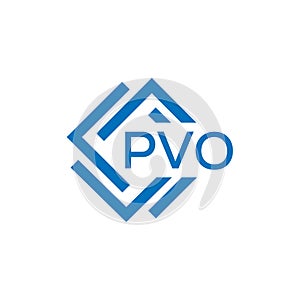PVO letter logo design on white background. PVO creative circle letter logo