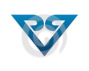 pvp letter logo design template 2