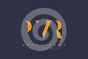 PVR abstract letter logo design