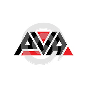 PVR triangle letter logo design with triangle shape. PVR triangle logo design monogram. PVR triangle vector logo template with red