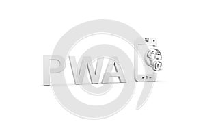 PWA concept white background