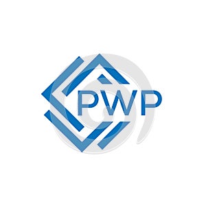 PWP letter logo design on white background. PWP creative circle letter logo