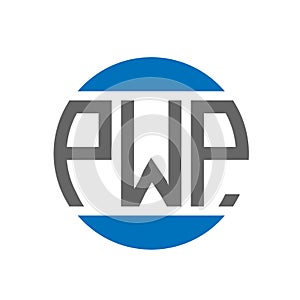PWP letter logo design on white background. PWP creative initials circle logo concept.