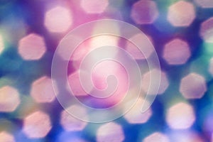 Pink bokeh pattern on blue background