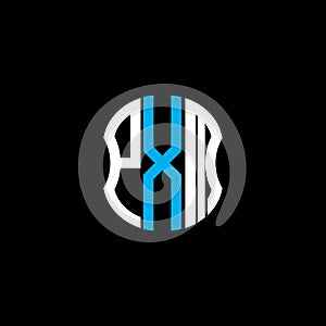 PXM letter logo abstract creative design.
