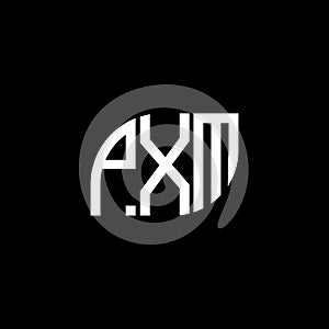 PXM letter logo design on black background.PXM creative initials letter logo concept.PXM vector letter design