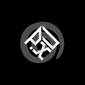 PXU letter logo design on black background. PXU creative initials letter logo concept. PXU letter design