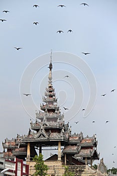 Pyatthat roof of Mandalay Royal Palace photo