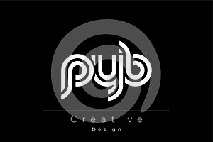PYB Creative Unique Modern Letter Logo Design