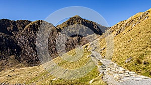 Pyg or miners track Snowdonia Mountain range