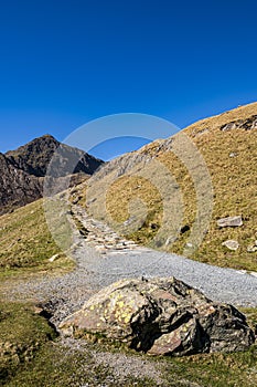 Pyg or miners track Snowdonia Mountain range