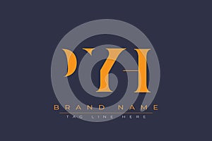 PYH abstract letter logo design