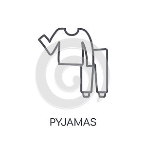 pyjamas linear icon. Modern outline pyjamas logo concept on whit