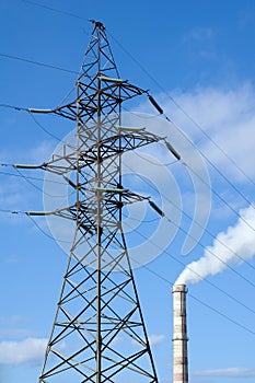 Pylon and factory pipe