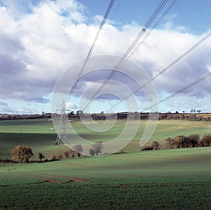 Pylon and power lines