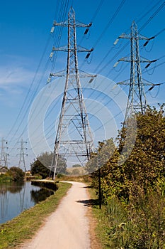 Pylons by the river