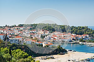 Pylos town (Navarino) it\'s a historic port in Messinia, Greece photo