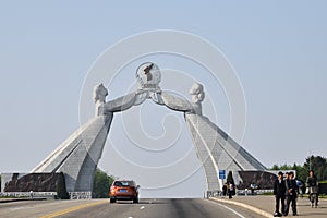 Pyongyang, North Korea. National Reunification monument