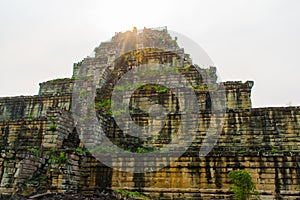Pyramid of ancient complex Koh Ker, Cambodia photo