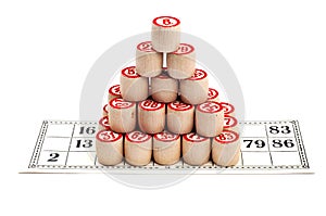 Pyramid of bingo kegs