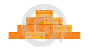 Pyramid of Blocks: Building, construction, and foundational structure, vector design Generative AI