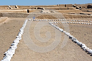 Pyramid at Cahuachi archeological site, the main ceremonial center of Nazca culture, Peru photo