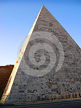 The Pyramid of Cestius is a Roman Era pyramid in Rome, Italy