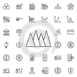 Pyramid chart icon. Universal set of finance and chart for website design and development, app development
