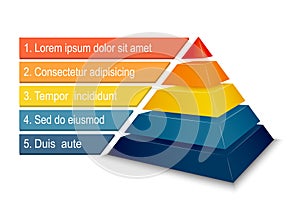 Pyramid chart for infographics