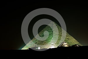 Pyramid of Cheops at night