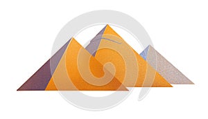 Pyramid complex of Giza in a digital airbrushing style.