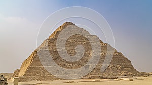 The Pyramid of Djoser or Djeser and Zoser, or Step Pyramid is an archaeological remain in the Saqqara necropolis, Egypt, northwest photo
