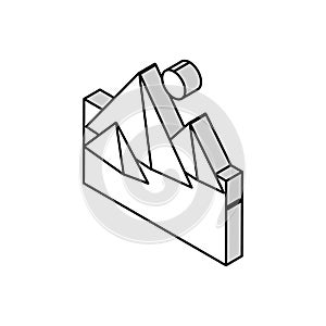 pyramid egypt construction isometric icon vector illustration