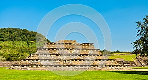 Pyramid at El Tajin, a pre-Columbian archeological site in Mexico