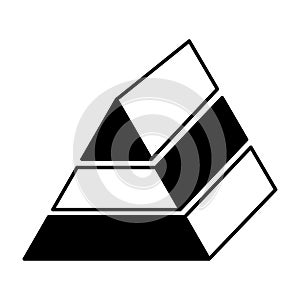 Pyramid emblem infographic icon