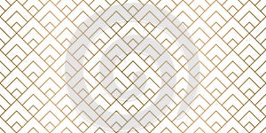 Pyramid gold seamless pattern, repeat reticulated line abstract triangle background photo