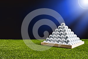 Golf training in the driving range