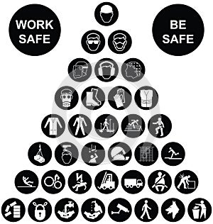 Pyramid Health and Safety Icon collection