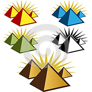 Pyramid Icon Set