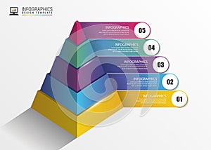 Pyramid. Infographic concept. Modern design template. Vector