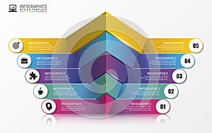 Pyramid. Infographic concept. Modern design template. Vector