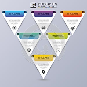 Pyramid. Infographic design template. Modern business concept. Vector illustration