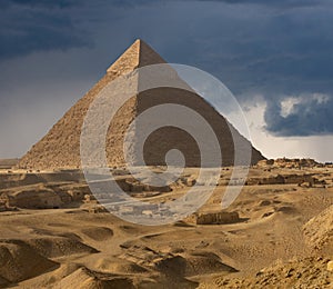 Pyramid of Khafre (also read as Khafra, Khefren) or of Chephrenfrom Ancient Egyptian photo