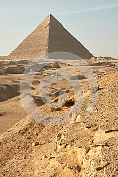 Pyramid of Khafre also read as Khafra, Khefren or of Chephren is the second-tallest and second-largest of the Ancient Egyptian photo