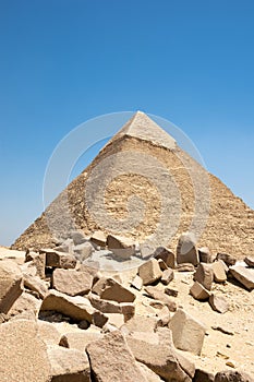 Pyramid of Khafre also read as Khafra, Khefren or of Chephren is the second-tallest and second-largest of the Ancient Egyptian