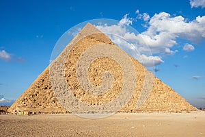 The pyramid of Khafre or of Chephren