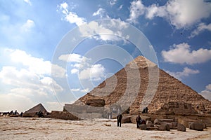 The pyramid of Khafre thoushands years stand photo