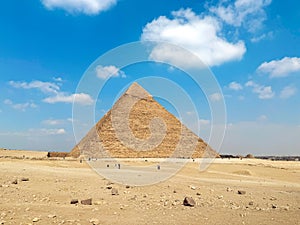 The pyramid of Khafre thoushands years stand photo