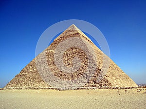 The pyramid of Khafre in Giza, Cairo