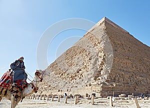 The Pyramid of Khafre at Giza, Egypt